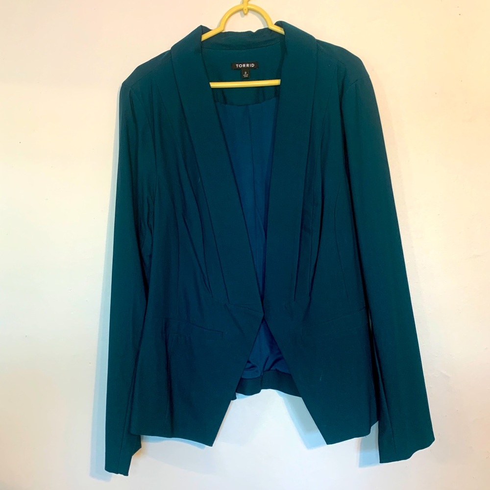Dark Teal Long Sleeves Torrid Blazer